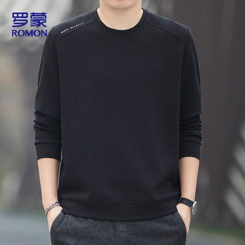 ROMON Men's Round Neck Long Sleeve Sweatshirt