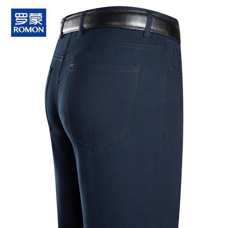 ROMON Men s 100% Cotton Straight-Leg Casual Pants 31