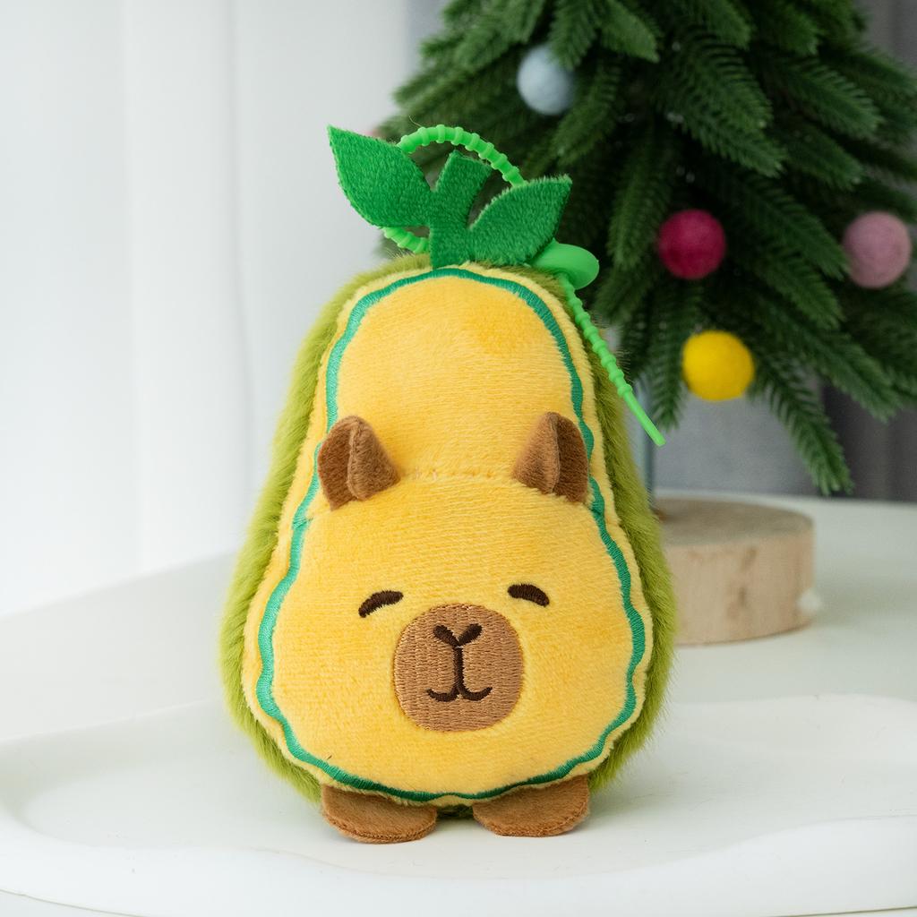 Kapibala Plüsch-Anhänger, süße Capybar-Puppe, Stoffpuppe, Schlüsselanhänger, 10,2 cm große Greifpuppe