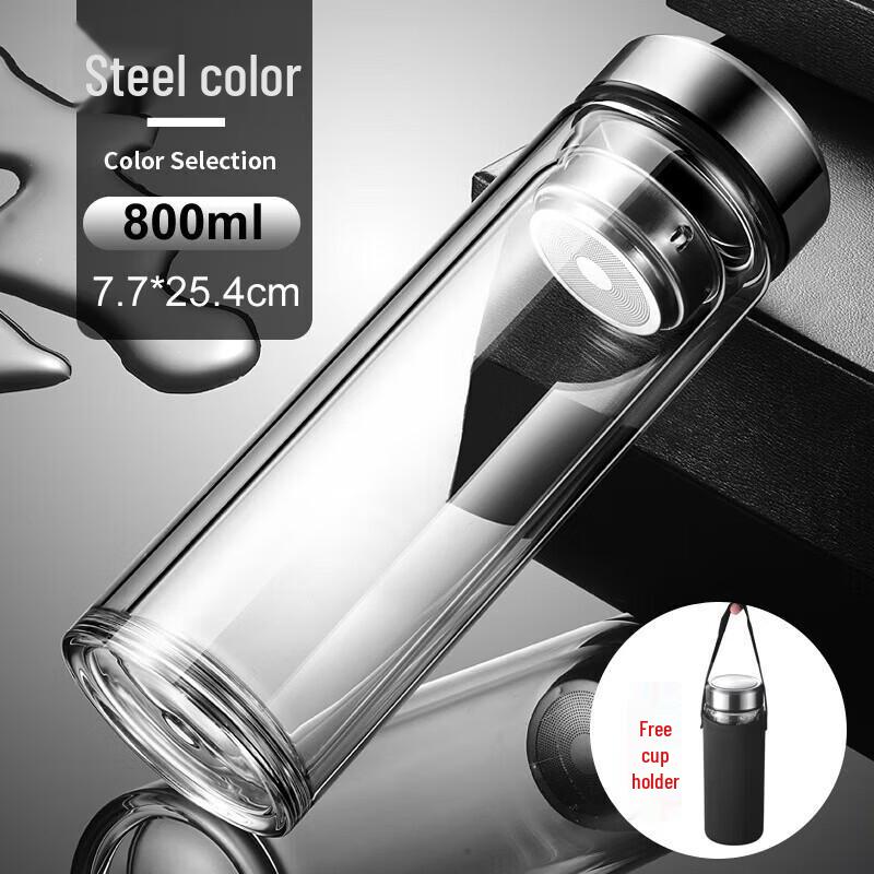 Men s Double-Layer Borosilicate Glass Tea Cup