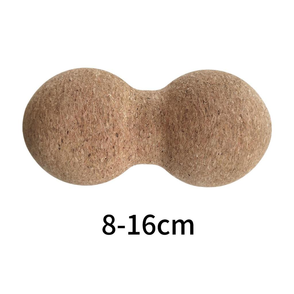 Set di Palle Fasciali in Sughero per Massaggio a Piede, Schiena e Muscoli - Palla Yoga a Forma di Arachide Portatile