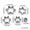 5Pcs Stainless Steel Cookie Cutter Star Shape Biscuit Mould Dough Pastry Cake Cookie Fondant Baking Mold Cookie Decoration Tool