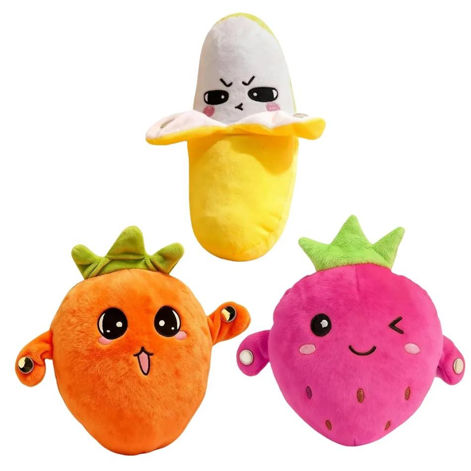 Interactive Musical Toy Sensing Beat Plush Toys Fruit Musical Dooll Pear Fruit Sensing Beat Piano Orange Plush Toy
