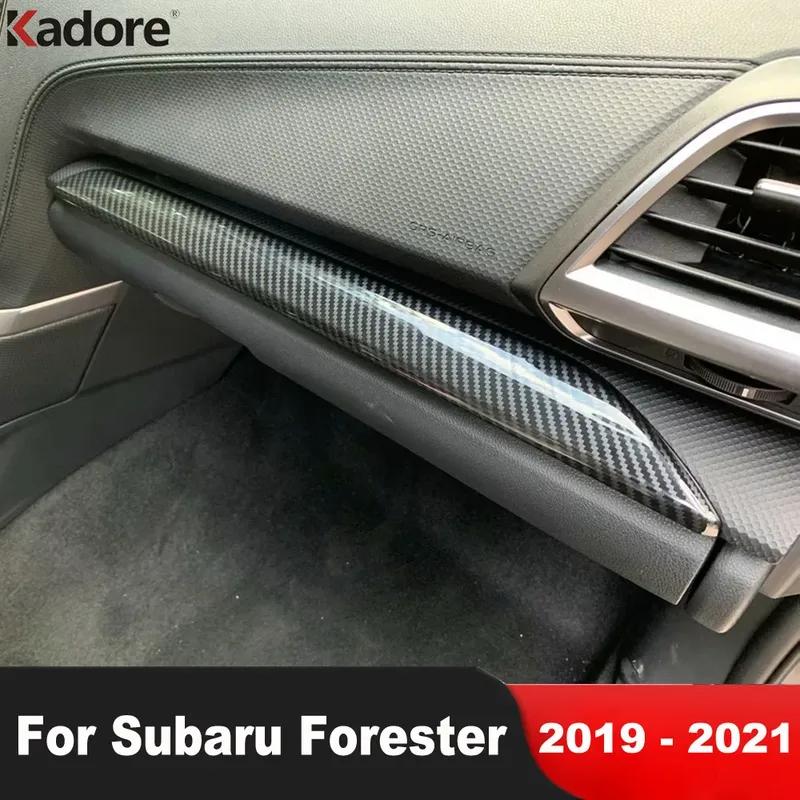 Car Center Console Dashboard Panel Cover Trim For Subaru Forester SK Carbon Fiber Interior Mouldings Accessories