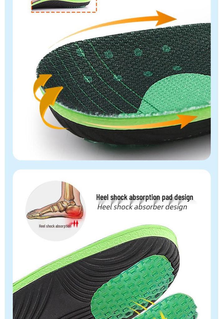 Unisex Orthopedic Sports Insoles for Military Training, Running, and Basketball - TPE Arch Support with High Elastic Shock Absorption