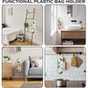 2Pcs Bee Plastic Bag Holder, Wall Mount Grocery Bag Holder for Plastic Bags, Sunflower Reusable Grocery Bags Storage Dispenser for Home Kitchen