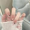 Gothic Red & Black Gradient Handmade Long False Nails