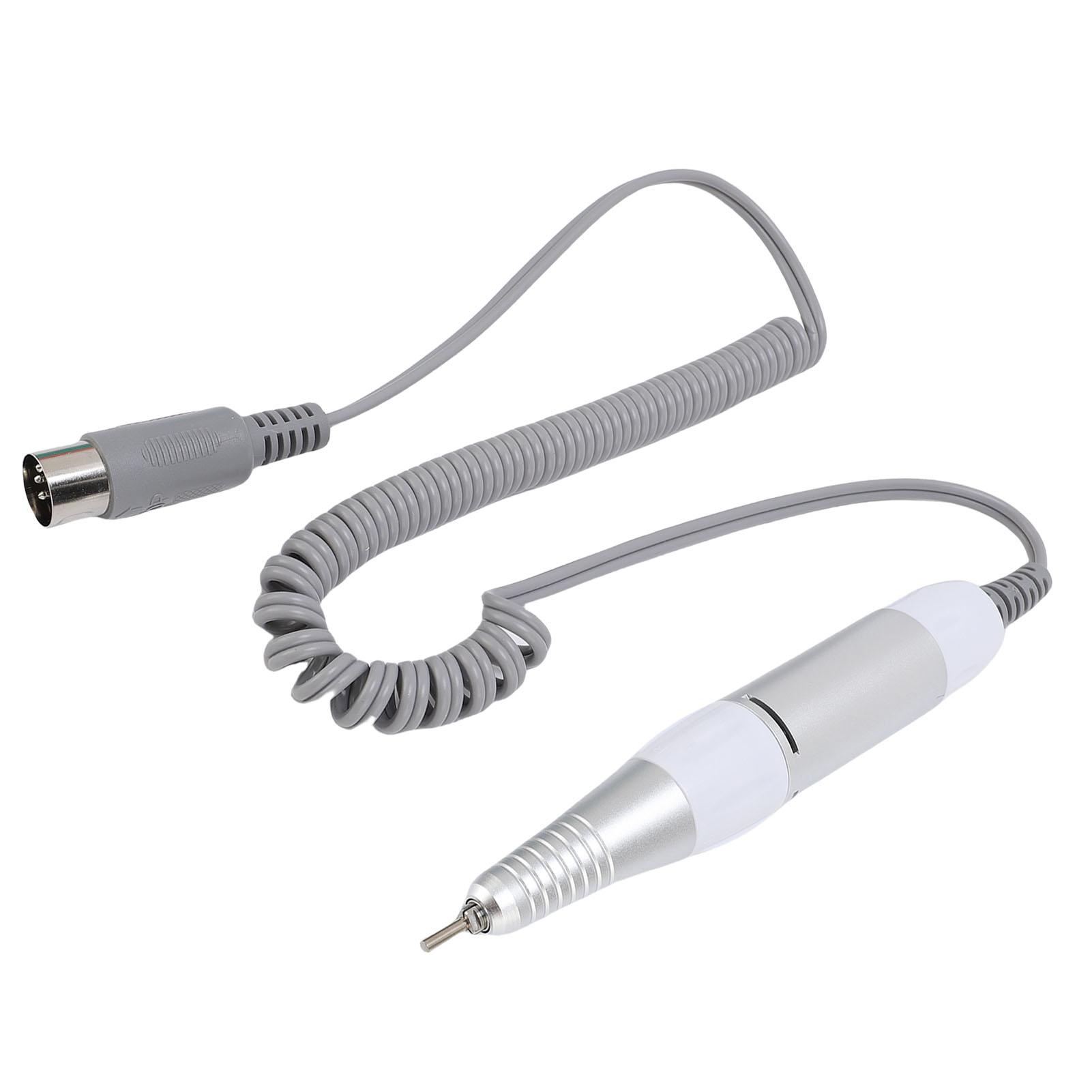 Nail Drill Handpiece Replacement Aluminum Electric Nail Drill Handle for Nail Polishing Machine with 5 Pin Plug