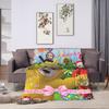 Childrens Cute T-Teletubbies Flannel Blanket  Super Soft Throw Blanket for Bedroom Camping Pattern Bedspread Sofa Bed Cover