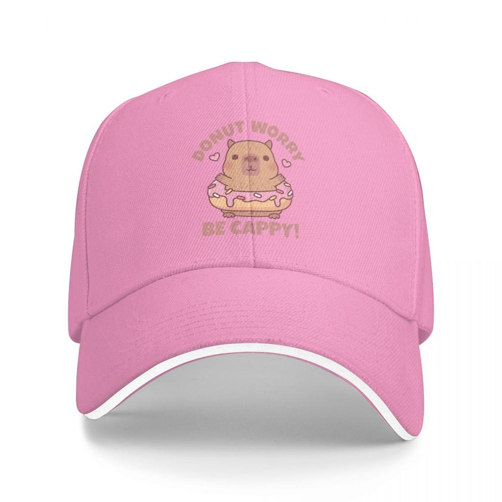 Dont Worry Be Capy Capybaras Baseball Caps Snapback Baseball Hats Breathable Casual Casquette Outdoor Unisex