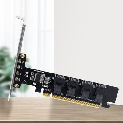 NGFF PCI-E 16X To 4 Ports U.2 Split Expansion Card PCI-E 16X To 4 Ports U.2 SFF-8643/8639 Split Card for Windows