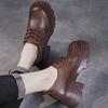 British Style Small Leather Shoes Women's High Heels with Skirts 2025 Autumn New Heightened Platform Loafers Mary Jane Single Shoes