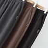 Cozy Fleece-Lined Harem Pants: Stylish, Warm & Loose Fit for Autumn/Winter. Ideal for Middle-Aged & Elderly.