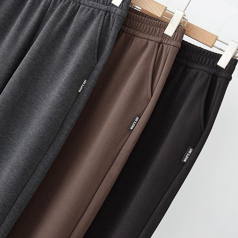 Cozy Fleece-Lined Harem Pants: Stylish, Warm & Loose Fit for Autumn/Winter. Ideal for Middle-Aged & Elderly.