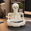 Skull Storage Bowl Tabletop Skeleton Sundries Holder Creepy for Desk