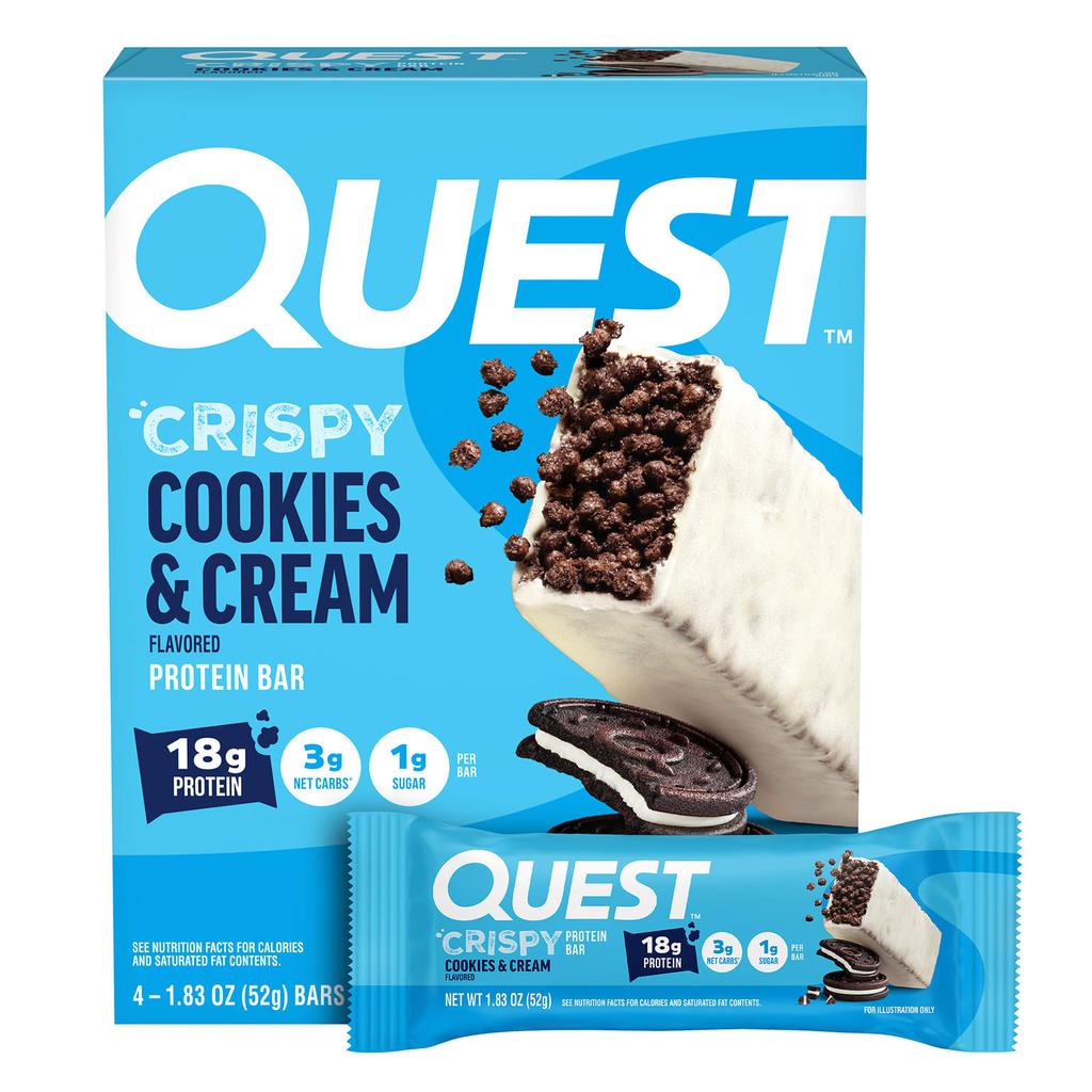 Quest Nutrition, Protein Bar, Cookie & Cream, 4 Bars, 52g (1.83oz) each