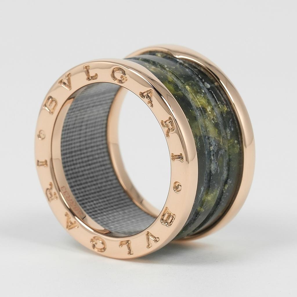 BVLGARI B-zero1 4-band Bowenite Ring Be zero one K18 Pink Gold #6.0(US Size) 6.5g Women Used