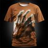 Horror Skeleton Pattern T Shirt For Man Novelty Skull 3D Printed Harajuku Short Sleeve Loose Street Tops Sport Unisex T-shirts