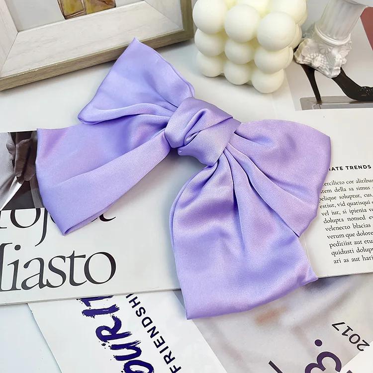 Big Hair Bow Ties Hair Clips Satin Two Layer Butterfly Bow For Women Bowknot Hairpins Trendy Girls Hair Accessories Barrettes