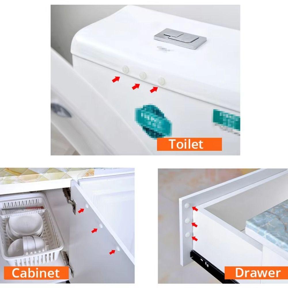100pcs Anti Slip Bumpers Cabinet Bumpers Rubber Damper Buffer  Furniture Hardware
