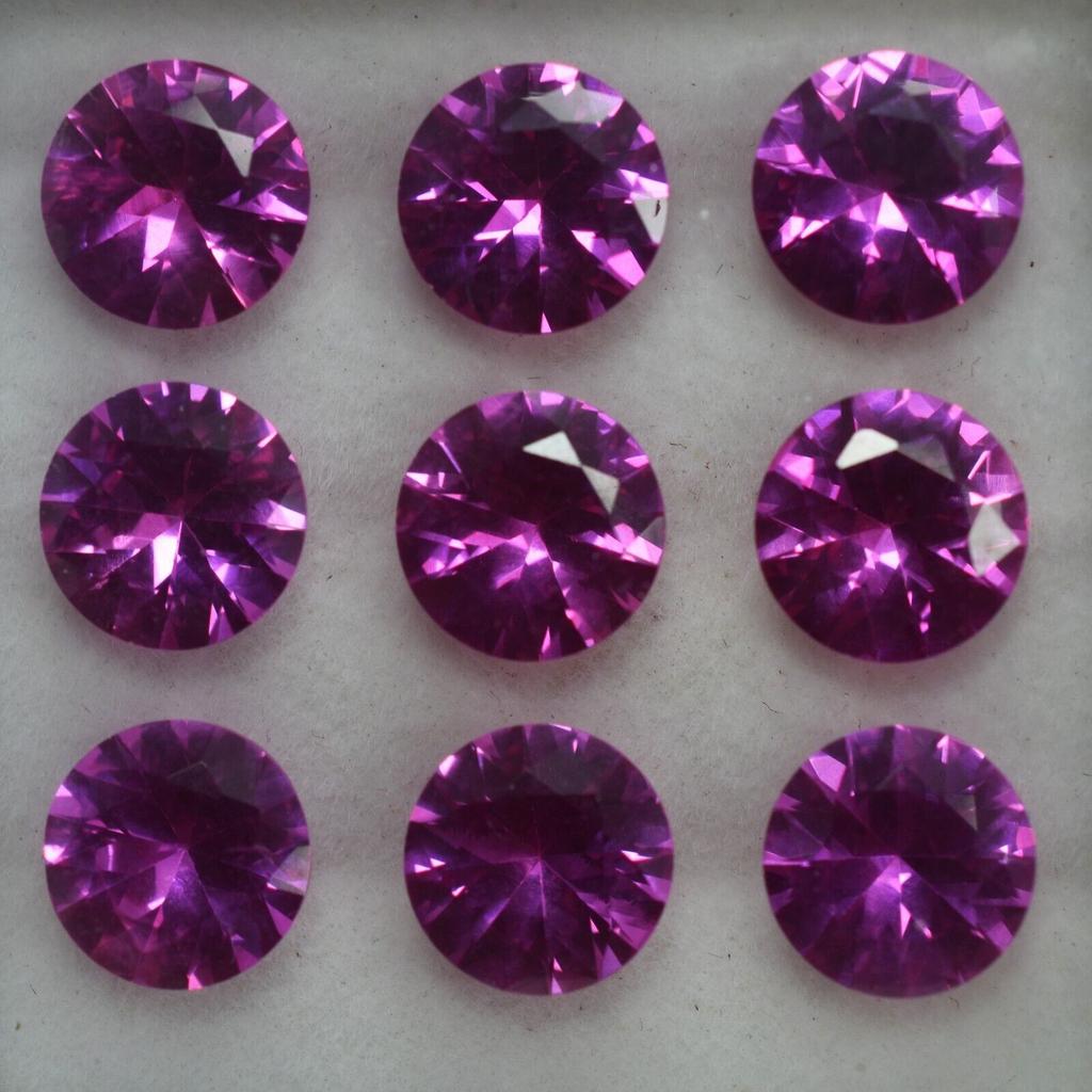 21 Pcs Natural Ruby Excellent Round Cut 0.65 Carat CERTIFIED Pink Loose Gemstone H-42-h