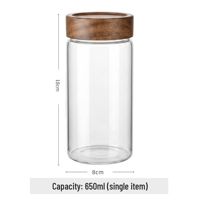 Food Grade Sealed Glass Storage Jar for Tea, Coffee & More