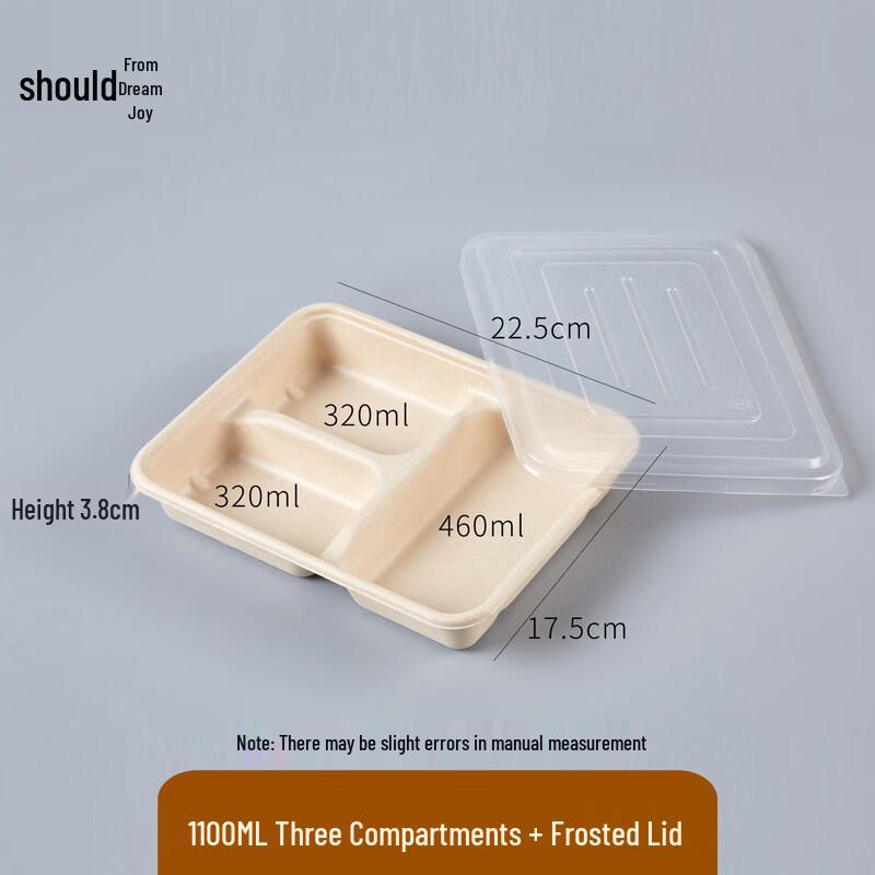 ZISIZ Disposable Pulp Lunch Box
