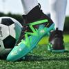 35-47 Botas de fútbol altas para hombres, zapatos de fútbol de cuero con clavos largos de gran tamaño, zapatos de fútbol para niños