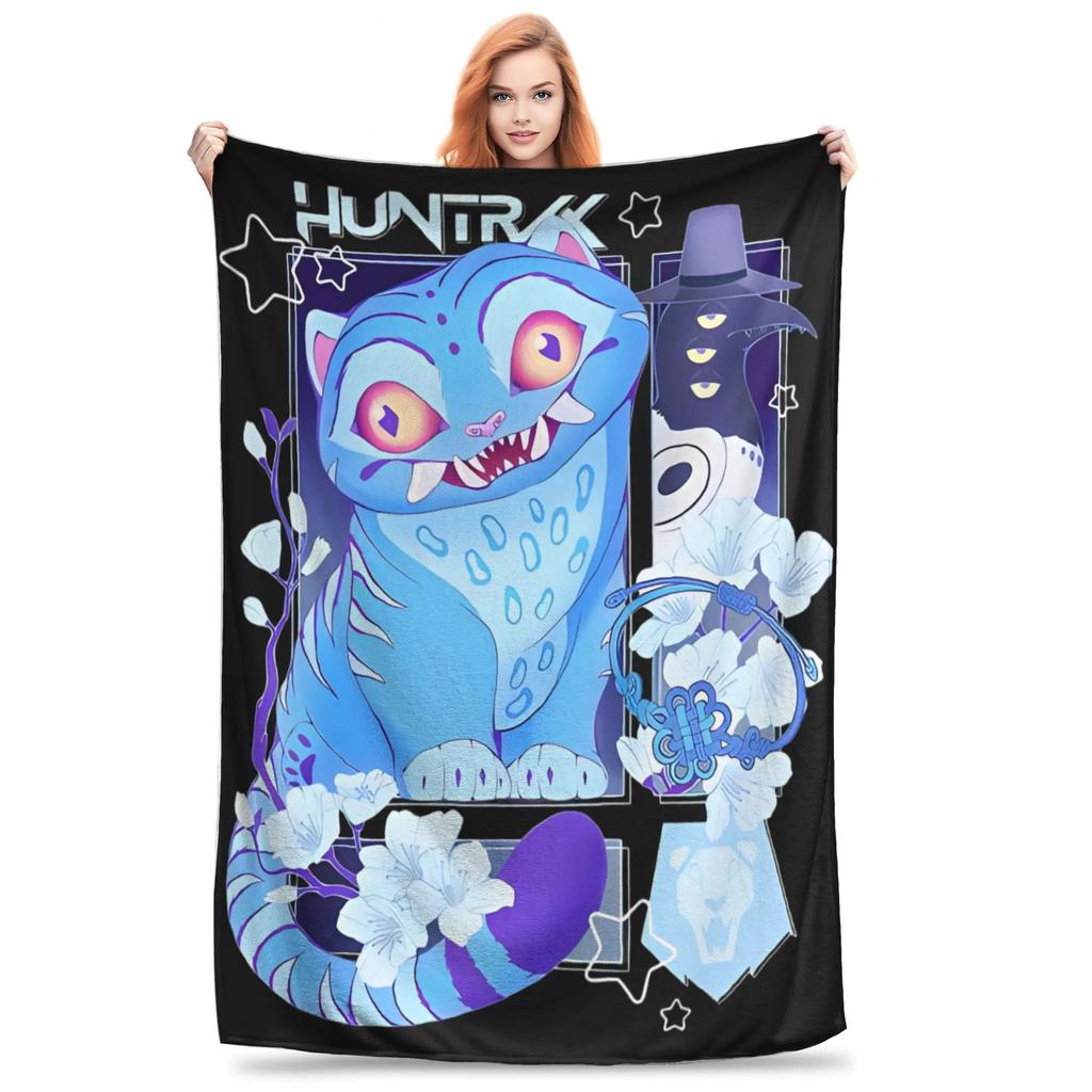 Kpop Demon Hunters Huntrix Movie Ultra Soft Throw Blanket for Couch Multisize Bedding Throws X Inch