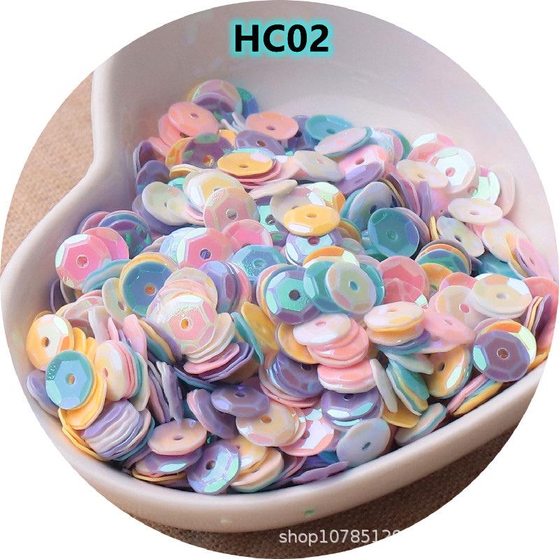 Paetês Côncavos Redondos AB Iridescentes de 6mm - Peças Curvas Brilhantes para Acessórios de Roupa e Joias DIY