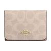 10 Brand Pattern Logo Snap Closure Leather Wallet Women Wallet Beige CZ446-IMXI9