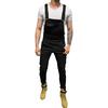 Menn Pocket Jeans Overall Jumpsuit Streetwear Overall Suspender Bukser