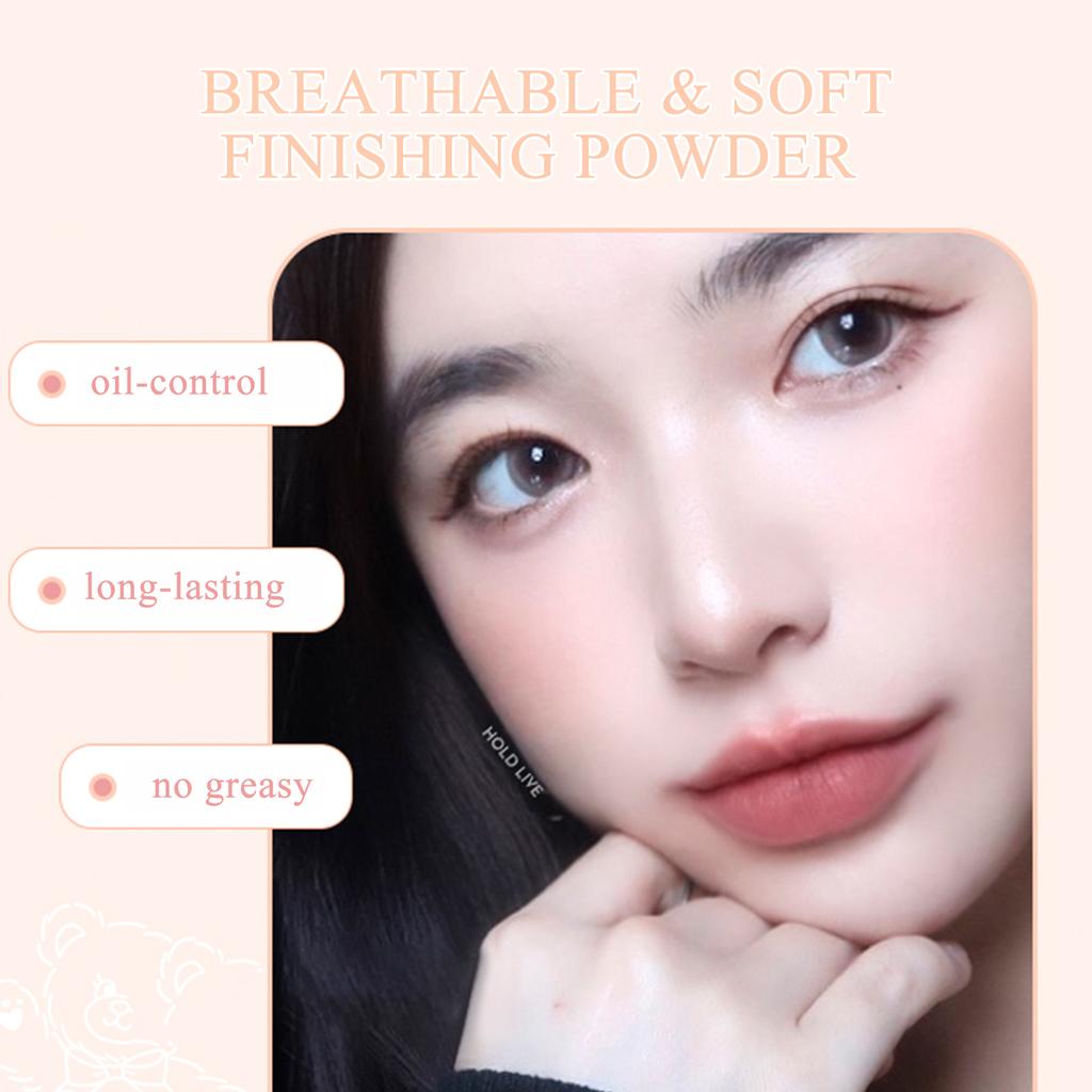 HOLD LIVE Honey Finishings Powders Oil-Control Makeup Powder Waterproof Natural  -lasting Clear for Home Daily Party Show Use Beginners Salon