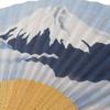 Kimono Folding Mount Fuji Paper White Bamboo Shojuan [Stylish Iroha] Fan, Design, High-Quality Fan, Carving, Men's, 22cm,