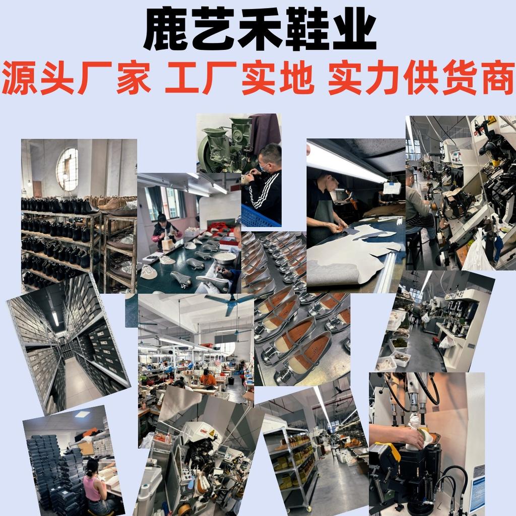 Cowhide version~ Korean version of round head split-toe short boots with inner height increase Martin boots autumn and winter retro western boots wide