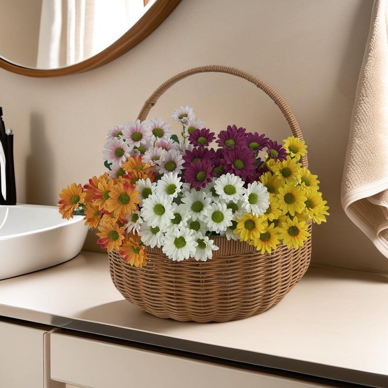 7-Head High-Quality Artificial Chamomile Daisy Bouquet for Spring Home Decor