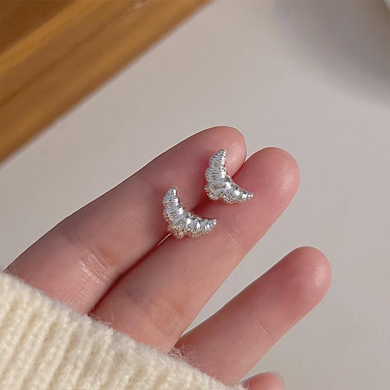 S925 Silver Stud Earrings Women's Ear Hole Earrings Niche Design Earbone Studs High-end Earrings