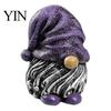 Miniature Landscaping Pieces Colorful Hat Gnome Resin Statue, Faceless Dwarf Figurine with Wrinkled Hat, Christmas Gifts Waterproof Garden Ornament,