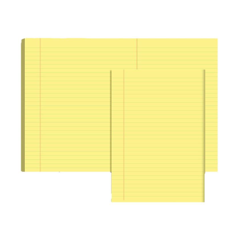 A3 Extra Large Folding Mind Map Notebook - Yellow & White - A4 Blank/Grid/Horizontal Lines