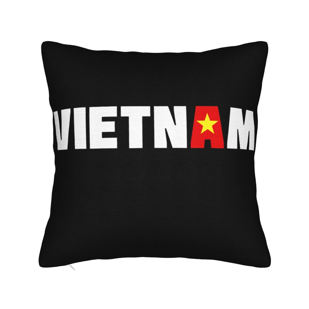 Vietnam Flag Yellow Star Asia Pillowcase Printed Polyester Cushion Cover Decorations Souvenir Throw Pillow Case Cover Zippered