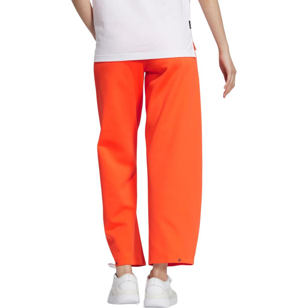 adidas Fustl Pants Solid Color Loose Fit Drawstring Knit Sports Pants Women Pants Half-Impact-Orange JJ1345