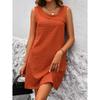 Women's Emperament Commuting Solid Color Loose Dress Faashion Sleeveless Dress