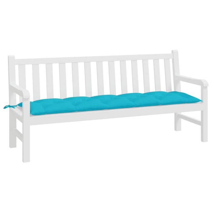 VidaXL Coussin de banc de jardin turquoise 180x50x7 cm tissu oxford 361639