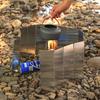 14-Piece Portable Aluminum Alloy Camping Stove Windshield with Box: Folding, Windproof Heat Concentrator Plate