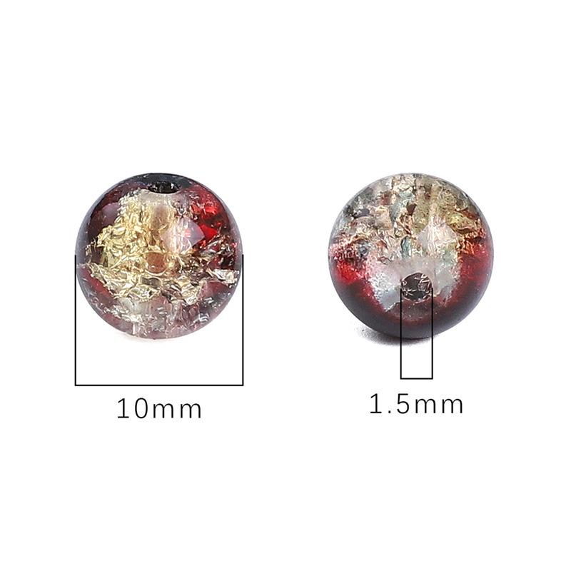 8/10mm Crackle Bicolor Glass Beads for DIY Jewelry