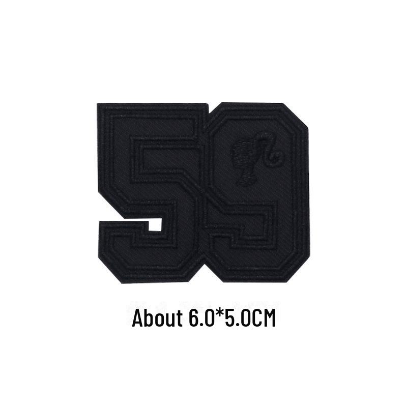 Black Self-Adhesive Embroidery Patch for DIY Clothes Repair and Decoration
