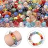 10pcs 8/10/12mm Lampwork Beads Colorful Golden Sand Glass Round Loose Beads For Jewelry Making DIY Bracelet Earrings Accessories