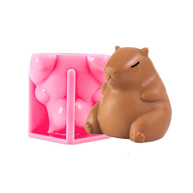 

Милая силиконовая форма в виде капибары для желе, пудинга, торта, форма капибары, аксессуары для домашней выпечки, DIY, мыло для ароматерапии, свеча ручной работы розовый
