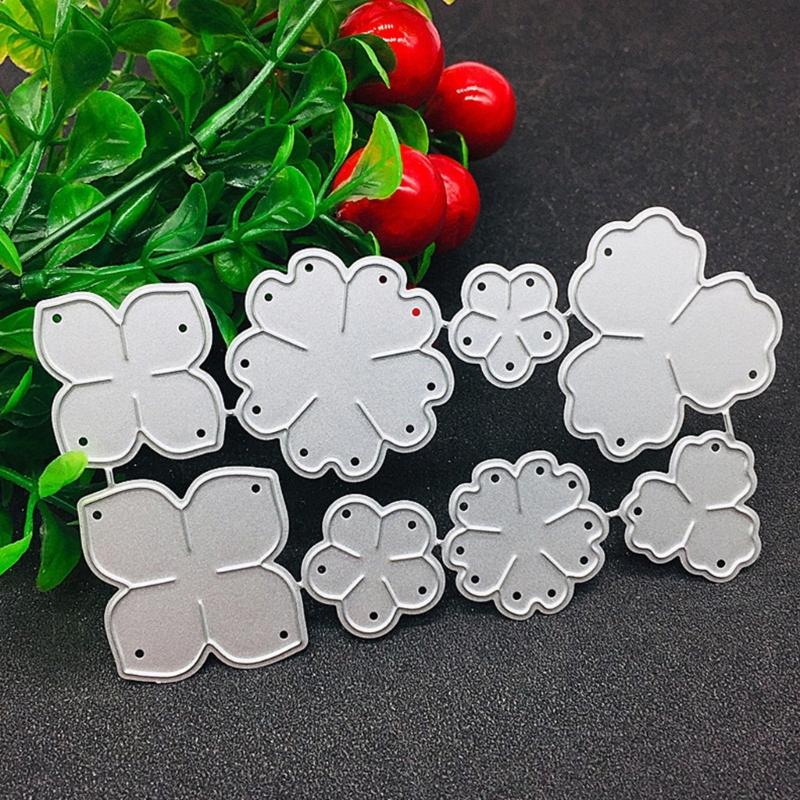 Floral Cutting Dies Embossing Die Cuts Template for Kid Gift Card Making DIY Paper Craft Scrapbooking Photo Album