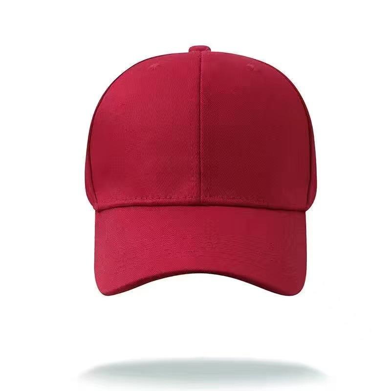 Advertising Cap Travel Cap Face Small Baseball Cap Embroidery Printing Sunshade Outdoor Fishing Cap Baseball Cap Adjustable and customized красный